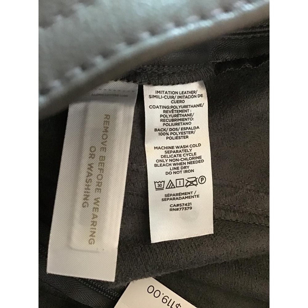 NWT Ann Taylor Faux Leather Pencil Skirt Size 4 Gray High Waist Capsule Wardrobe - Picture 7 of 15